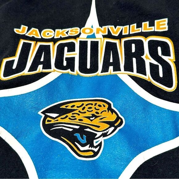 VINTAGE STARTER JACKSONVILLE JAGUARS 90’s NFL Football T-Shirt XL COTTON BLACK - Picture 3 of 7